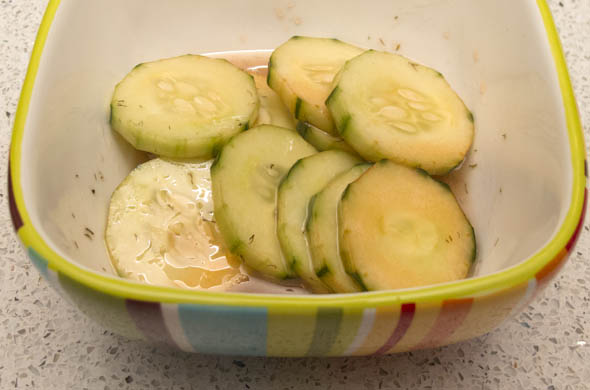 The Three Bite Rule - Marinated Cucumber Salad