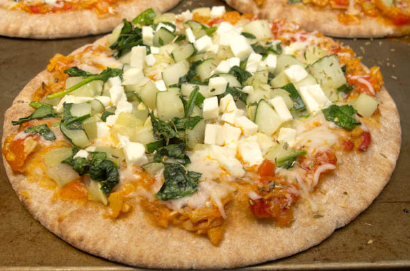 The Three Bite Rule - Greek Pita Pizza