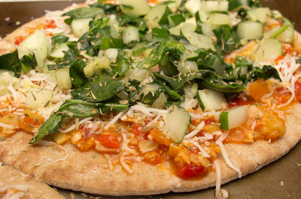 The Three Bite Rule - Greek Pita Pizza