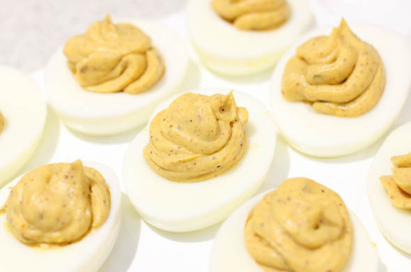 The Three Bite Rule - Taco Spiced Deviled Eggs
