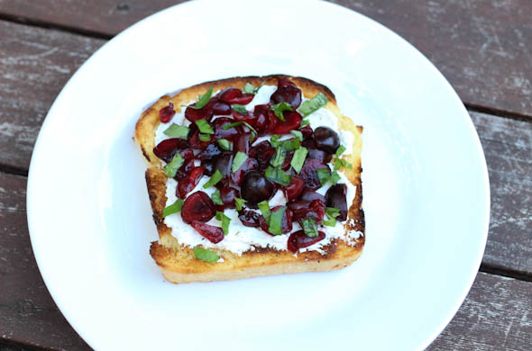 The Three Bite Rule - Cherry Basil Toast