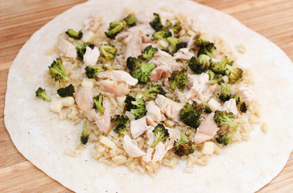 The Three Bite Rule - Chicken, Broccoli & Rice Warm Wraps
