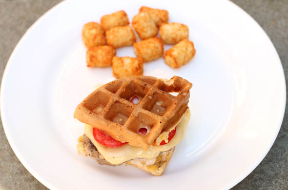 The Three Bite Rule - Waffle Breakfast Burger