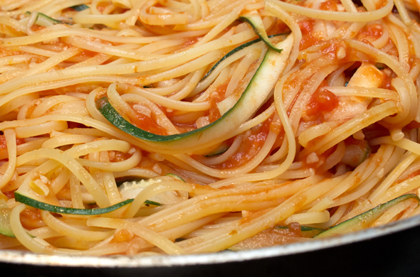 Three Bite Rule - Zucchini Pasta with Ricotta