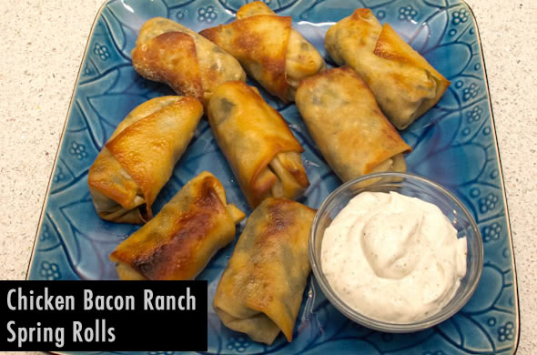 The Three Bite Rule - Chicken Bacon Ranch Spring Rolls