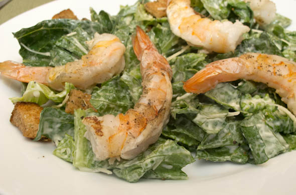 The Three Bite Rule - Caesar Salad with Grilled Shrimp