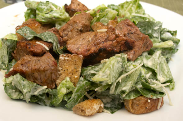 The Three Bite Rule - Caesar Salad with Grilled Steak