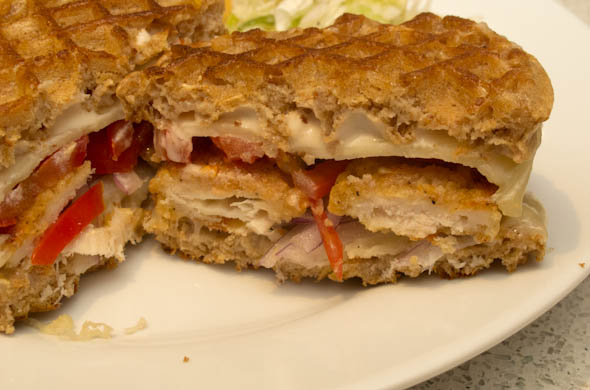 The Three Bite Rule - Chicken and Waffles Panini