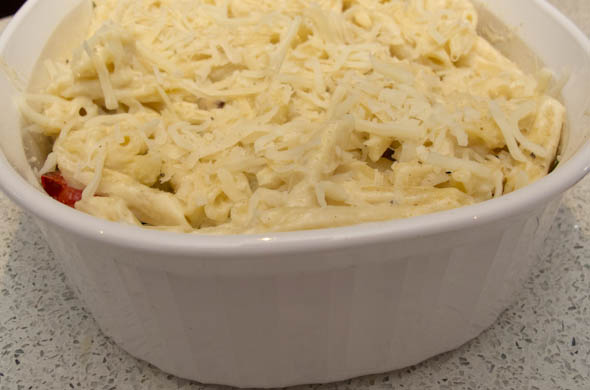 The Three Bite Rule - Caprese Mac & Cheese