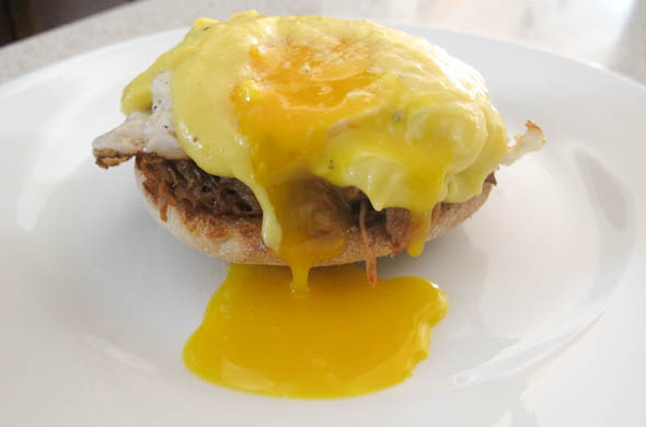 The Three Bite Rule - Pulled Pork Eggs Benedict