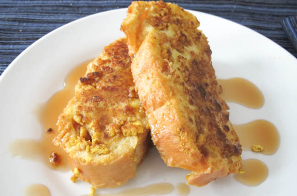 The Three Bite Rule - Cereal Crusted French Toast