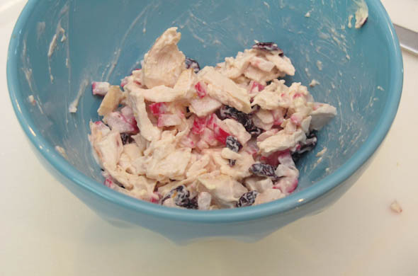 The Three Bite Rule - Chicken Salad with Radish & Blueberries