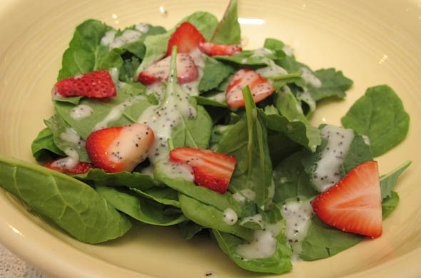 The Three Bite Rule - Strawberry & Spinach Salad with Poppy Seed Dressing