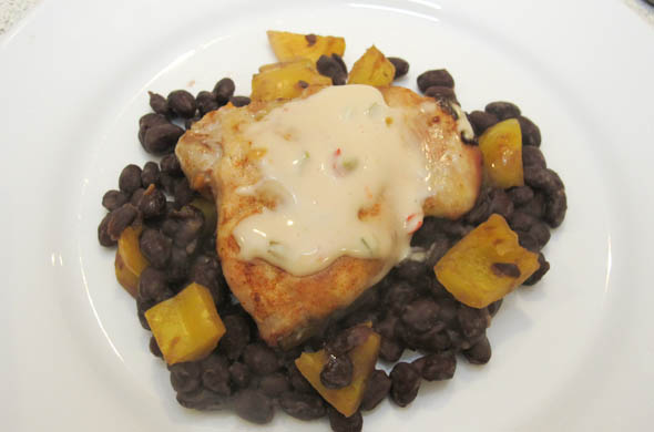 The Three Bite Rule - Queso Smothered Chicken