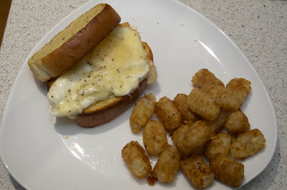 The Three Bite Rule - Texas Toast Breakfast Sandwich