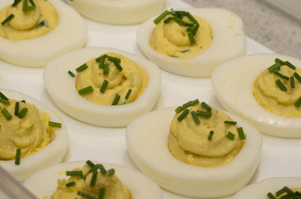 The Three Bite Rule - Sour Cream & Onion Deviled Eggs