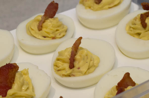 The Three Bite Rule - Bacon Ranch Deviled Eggs