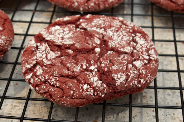 The Three Bite Rule - Red Velvet Crinkle Cookies
