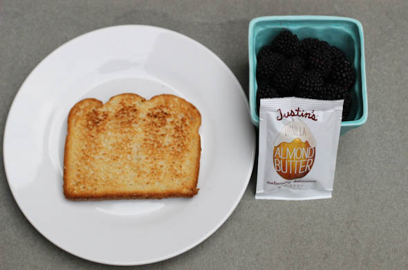 The Three Bite Rule - PB & Blackberry Toast