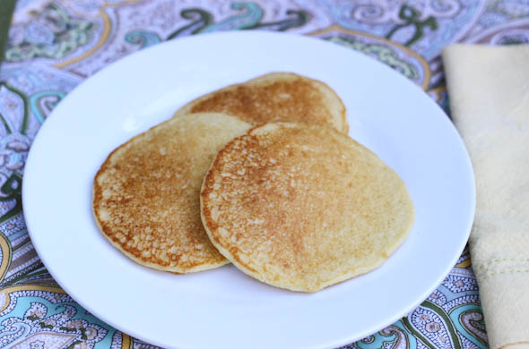 The Three Bite Rule - Peach Cornmeal Pancakes