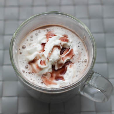 The Three Bite Rule - Hot Chocolate w/ Raspberry & White Chocolate