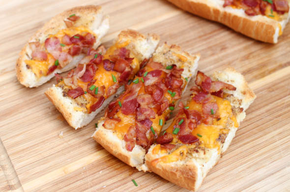 The Three Bite Rule - Bacon, Cheddar, Ranch Garlic Bread