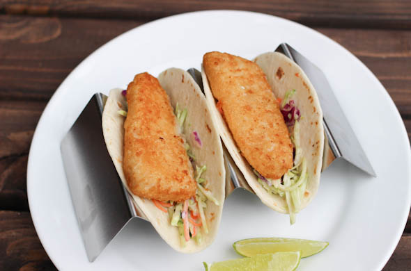 The Three Bite Rule - Fish Tacos with Mango Sauce