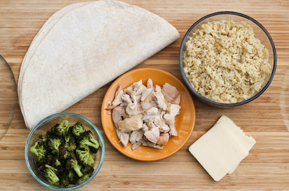 The Three Bite Rule - Chicken, Broccoli & Rice Warm Wraps