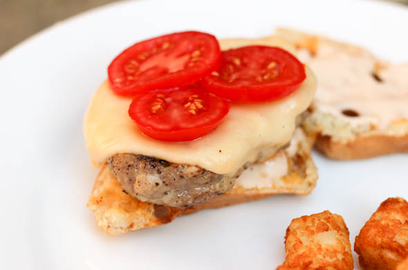 The Three Bite Rule - Waffle Breakfast Burger