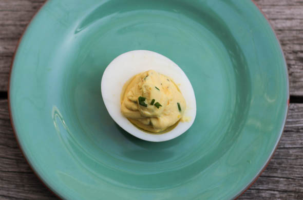 The Three Bite Rule - Lemon Herb Deviled Eggs