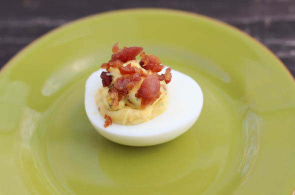 The Three Bite Rule - Bacon Ranch Deviled Eggs