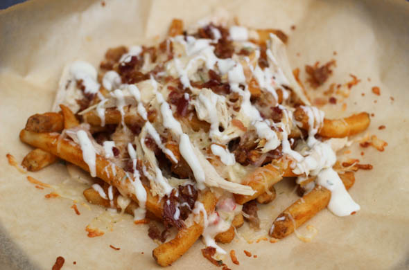 The Three Bite Rule - Chicken, Bacon, Ranch Loaded Fries