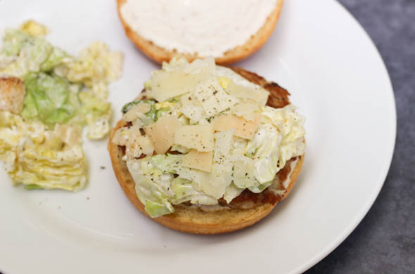 The Three Bite Rule - Chicken Caesar Salad Burgers