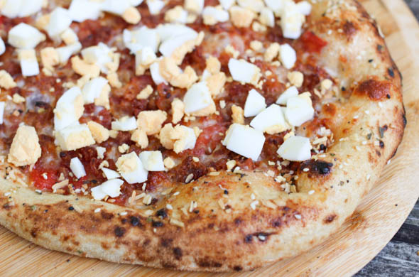 The Three Bite Rule - Bfast Pizza with Everything Bagel Crust