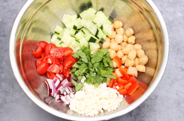 Chopped Greek Salad - The Three Bite Rule